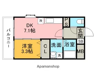 アスピラシオン・ノーヴァ前原【3階】の間取り