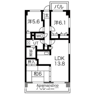 パークサイド福重【101号室】の間取り