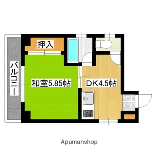 プラザ室見【4階】の間取り