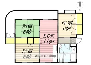 コーポ柳川原【4階】の間取り