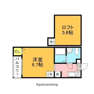 アムール姪の浜【1階】の間取り