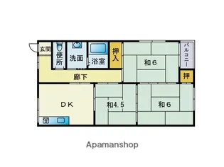 コーポフジⅠ【2階】の間取り