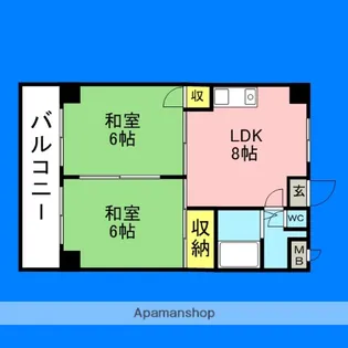 フォーレストマンション【307号室】の間取り