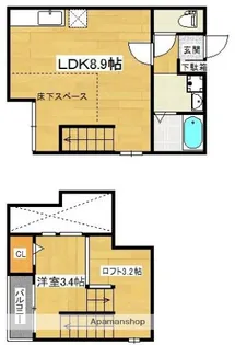 ポラリス九研Ⅶ【1階】の間取り