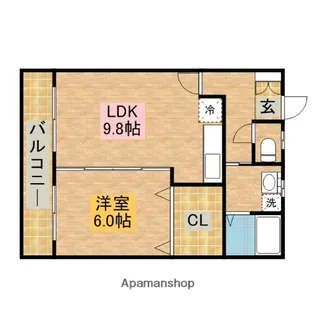 ペルラ周船寺【1階】の間取り