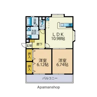 コンヴィスタ泉【202号室】の間取り
