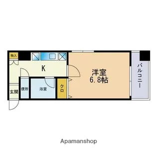 シエスタ姪浜【402号室】の間取り