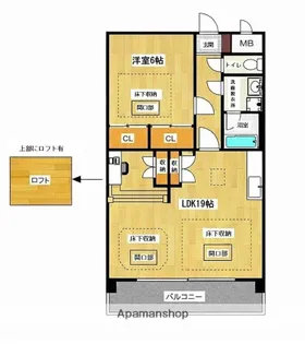 アーク・ルネス石丸【102号室】の間取り