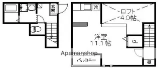 レジアス今宿【201号室】の間取り