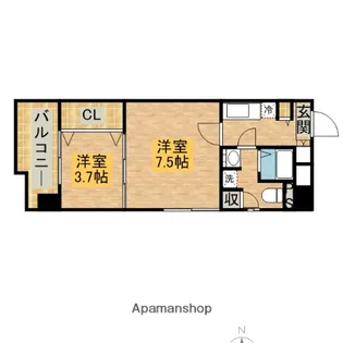 スリーアイランド今宿【7階】の間取り