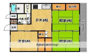 鶴亀コーポ【304号室】の間取り