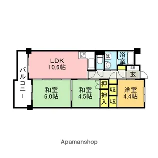 アンピール拾六町【603号室】の間取り
