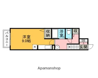 1Kの間取り画像