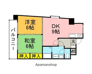 シーガル姪浜【802号室】の間取り