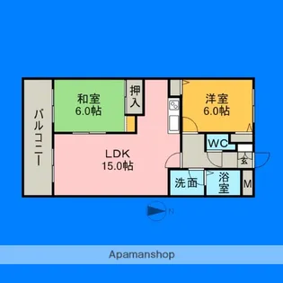 アフロディーテ【602号室】の間取り