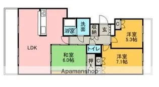 リベーラガーデンセントラルイースト【4階】の間取り