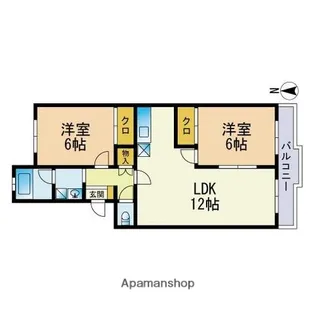 清水ハイツⅠ【3階】の間取り
