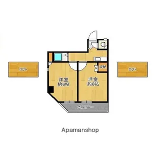 ヴィンテージ【201号室】の間取り