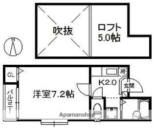 リバーJOY室見【2階】の間取り