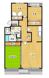 Wプロスパー潤【208号室】の間取り