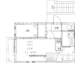 ビータス賀茂壱番館【2階】の間取り