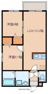 カトレア姪浜II【1階】の間取り