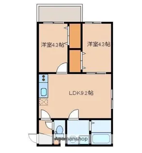 カトレア姪浜Ⅱ【1階】の間取り