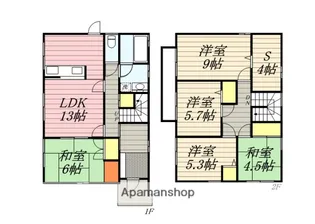 福岡県福岡市西区生松台3丁目【一戸建】の間取り