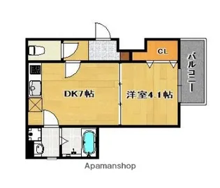 EVE下山門【301号室】の間取り