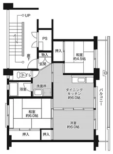 ビレッジハウス野間田1号棟【0102号室】の間取り