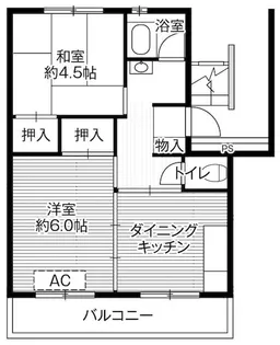 ビレッジハウス台宿2号棟【4階】の間取り