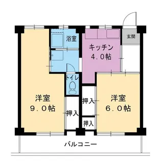 ビレッジハウス新開1号棟【0204号室】の間取り