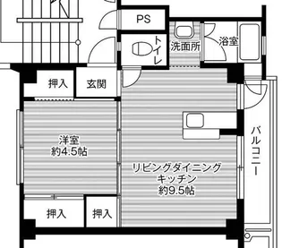 ビレッジハウス若松1号棟【0106号室】の間取り