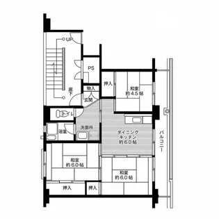 ビレッジハウスときわ1号棟【0101号室】の間取り