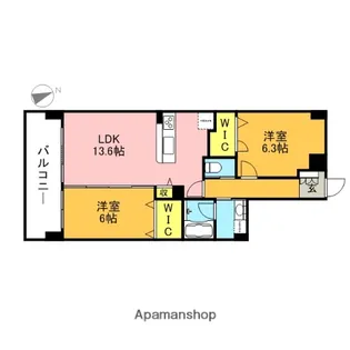 セレッソHARA【1階】の間取り