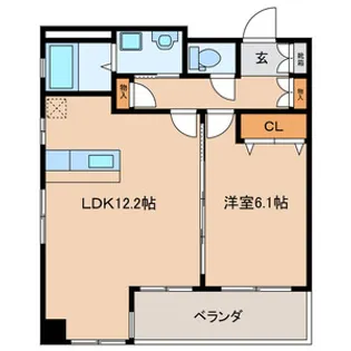 グリーンフォート三嶋【1階】の間取り