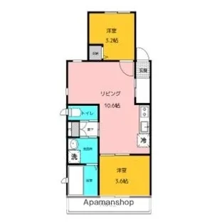 アドバンス賀茂南【201号室】の間取り