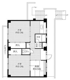 ビレッジハウス下五井2号棟【1階】の間取り