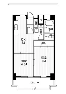 ビレッジハウス一宮タワー1号棟【6階】の間取り