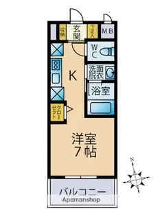 ビレッジ九大前【4階】の間取り