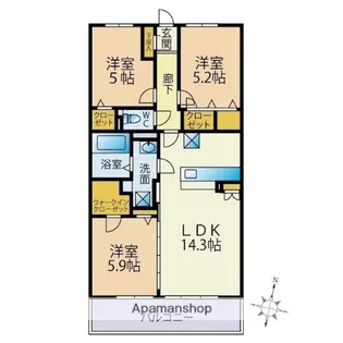 アンブル橋本【2階】の間取り
