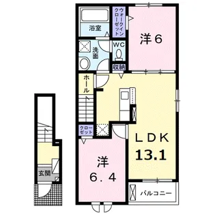 東風レジデンス A【2階】の間取り
