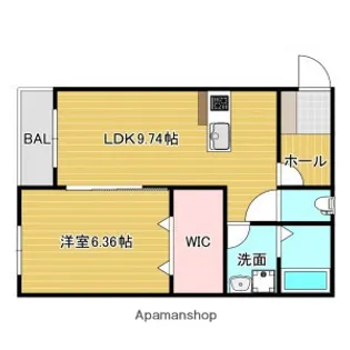 BRAVEBASEボヌール【2階】の間取り