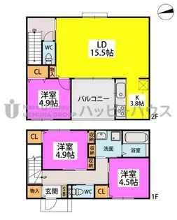 カルシアソリド【1階】の間取り