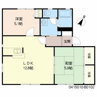 パルティール千里 B棟【1階】の間取り