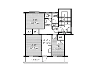 ビレッジハウス笹川25号棟【0308号室】の間取り