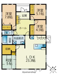 福岡県福岡市西区大字徳永【一戸建】の間取り