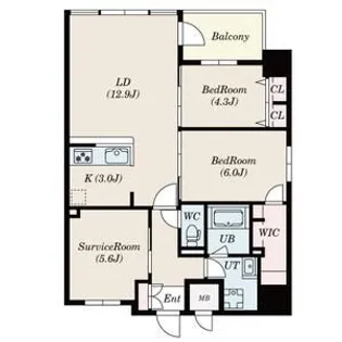 SーRESIDENCE伊都ATTIRANT【13階】の間取り