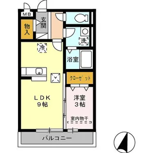 ラ・ポルテ今宿【1階】の間取り