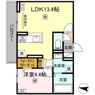 DーROOM石丸II【2階】の間取り
